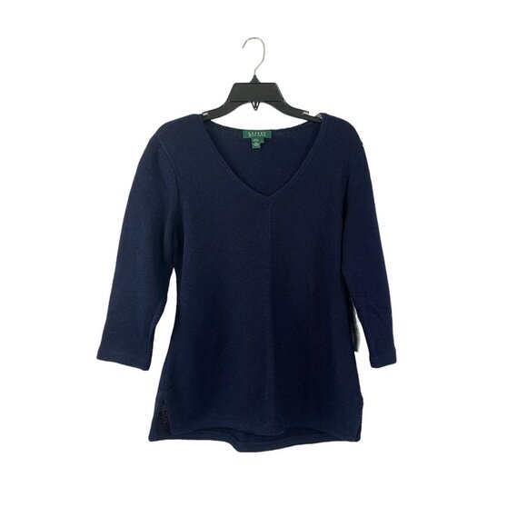 Lauren Ralph Lauren Tops - Lauren Ralph Lauren Spring 2 Classics Navy Knitted Top